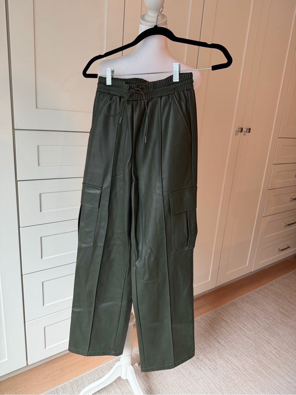 Aaron & Amber- Olive Green Cargo Jogger Pants